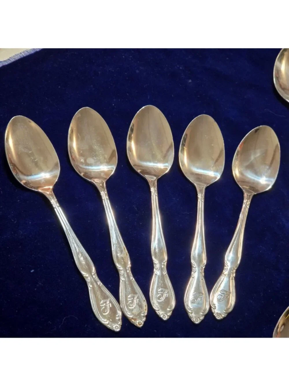 Vtg 23 Pc Stainless Flatware Lot Affection Pattern Taiwan Monogram 